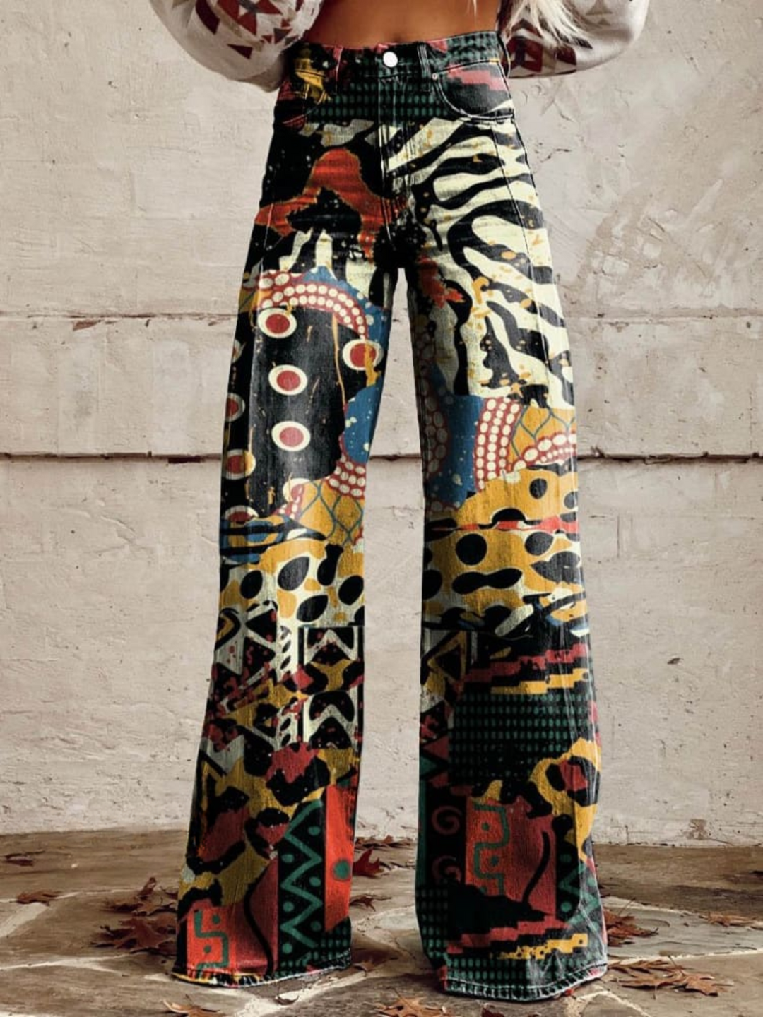 Mia | Modern Colorful Wide-Leg Pants