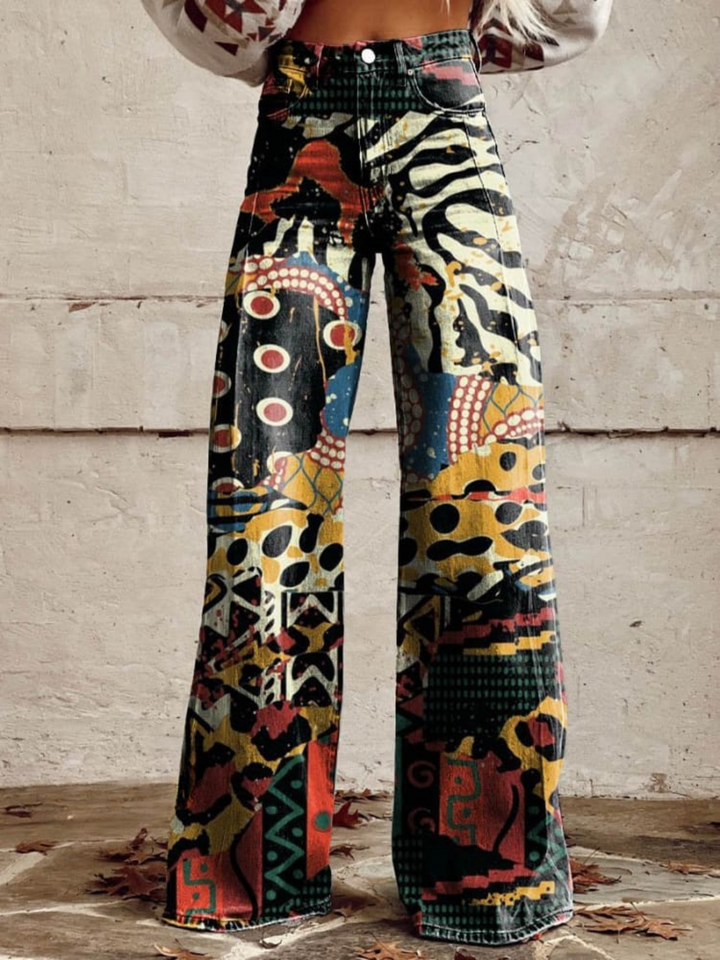 Mia | Modern Colorful Wide-Leg Pants