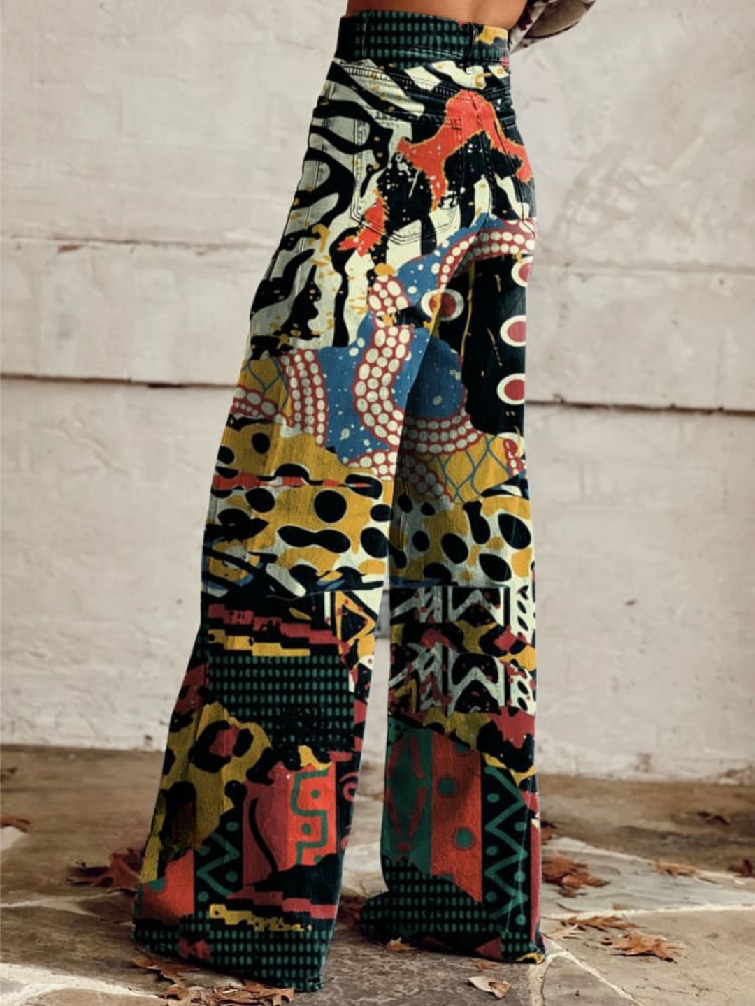 Mia | Modern Colorful Wide-Leg Pants