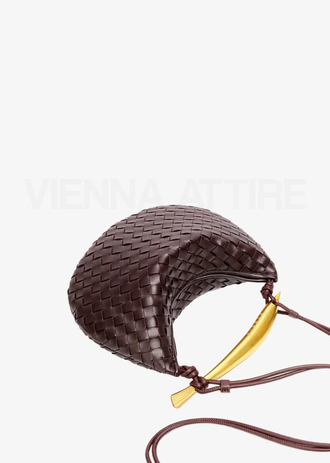 Alexandra – Woven Pattern Bag with Gold Handle