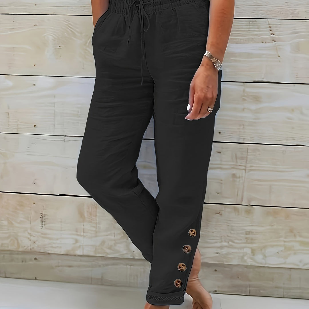 Linnea | Slim Straight Cotton Pants