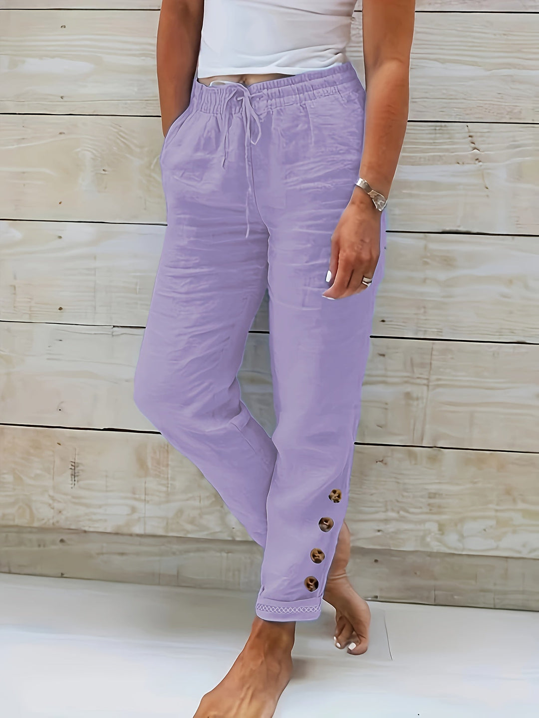 Linnea | Slim Straight Cotton Pants