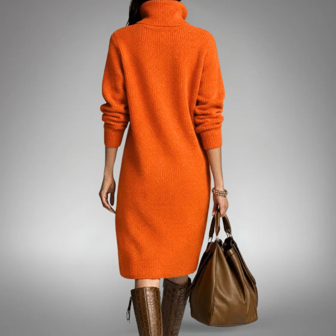 Mira | Wool Mix Knit Polo Dress
