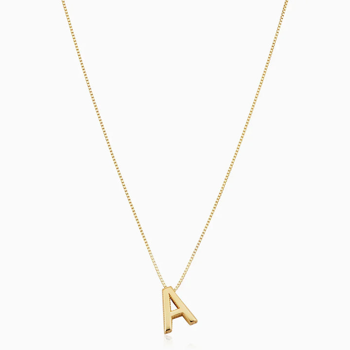 Love letter initial necklace - Gold