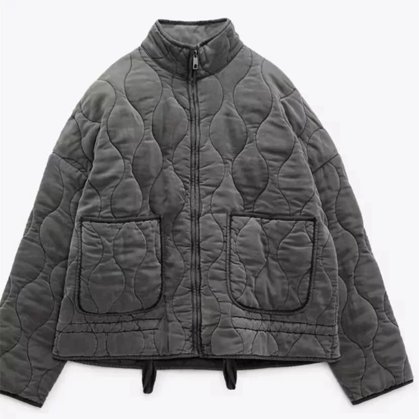 Women's Vintage Quilted Cotton Jacket – Warm