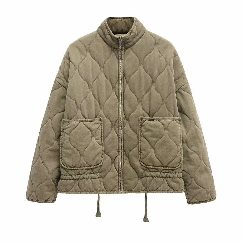 Women's Vintage Quilted Cotton Jacket – Warm
