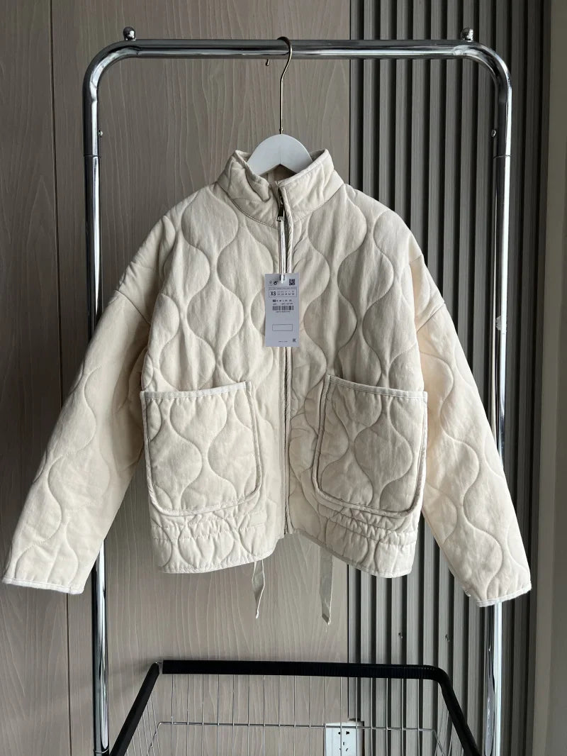 Women's Vintage Quilted Cotton Jacket – Warm