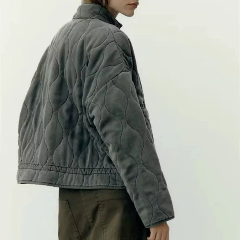 Women's Vintage Quilted Cotton Jacket – Warm