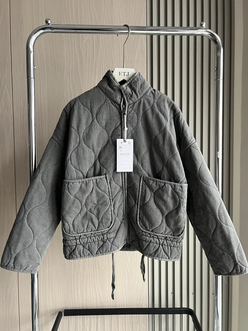 Women's Vintage Quilted Cotton Jacket – Warm