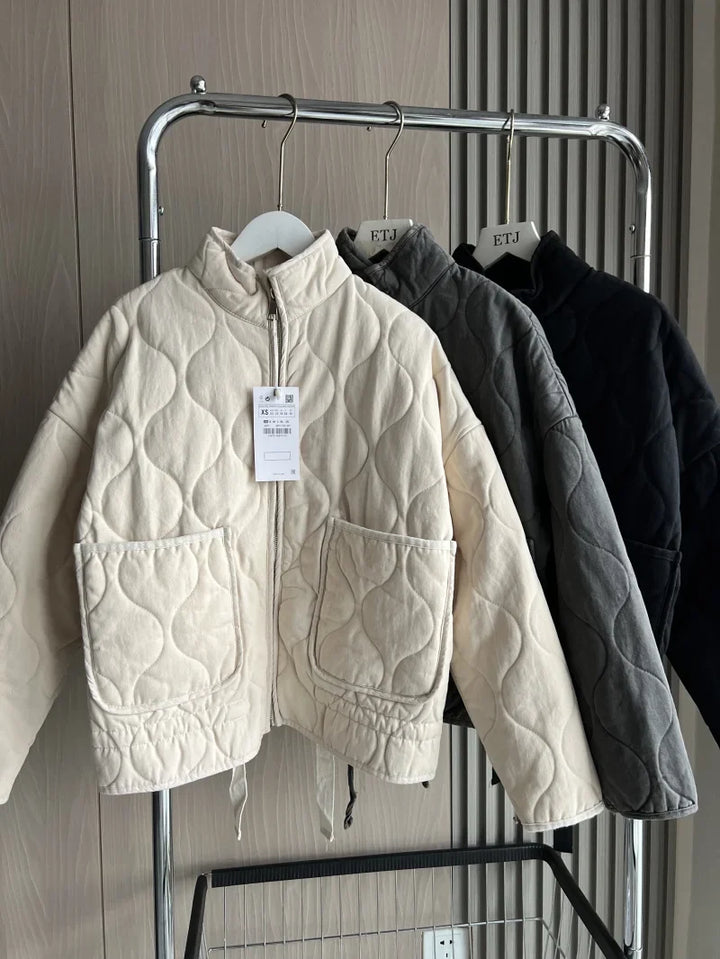 Women's Vintage Quilted Cotton Jacket – Warm