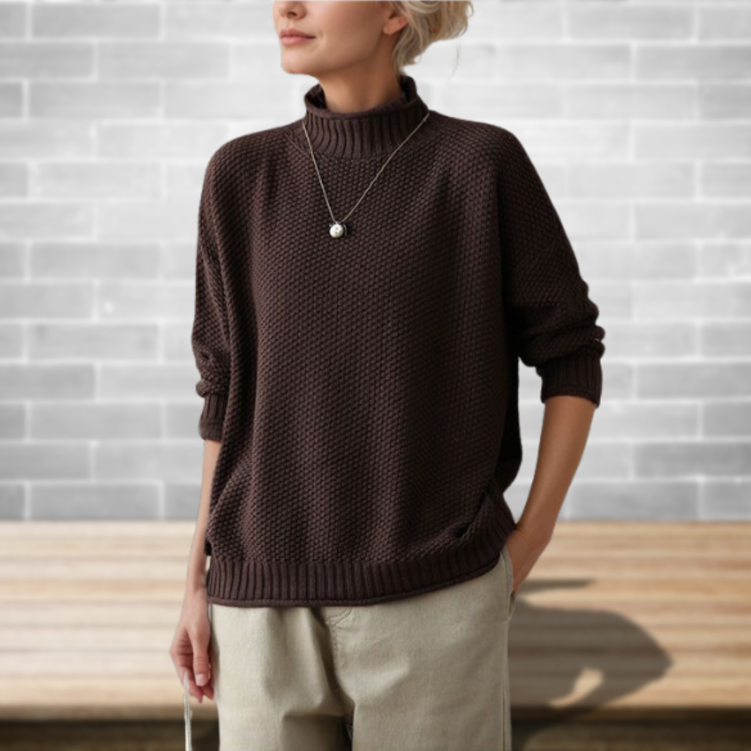 Betty | Merino Wool Knitted Turtleneck Jumper