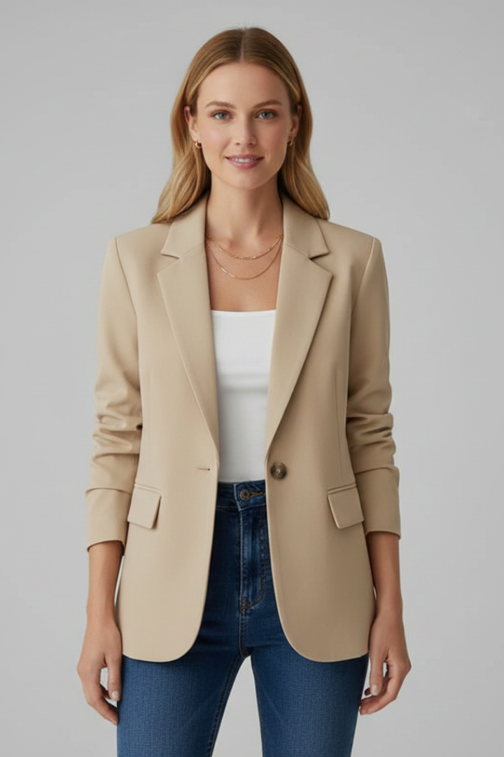 Himalia | Women’s Blazer with Notched Lapel and Single Button