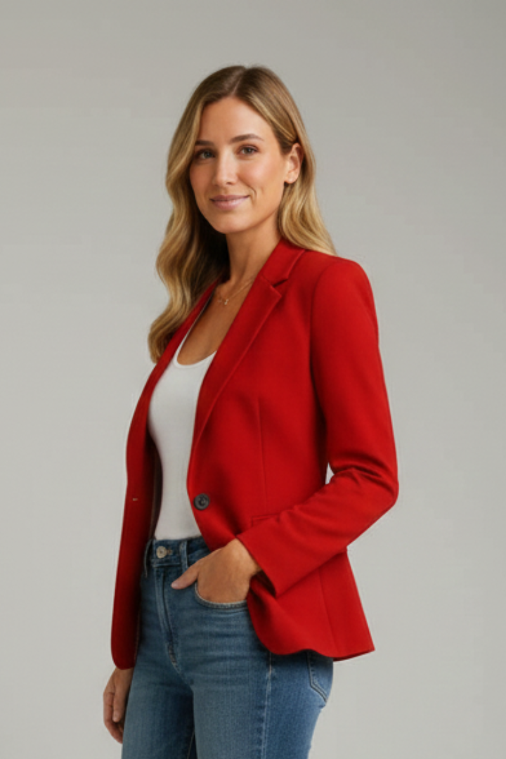 Himalia | Women’s Blazer with Notched Lapel and Single Button