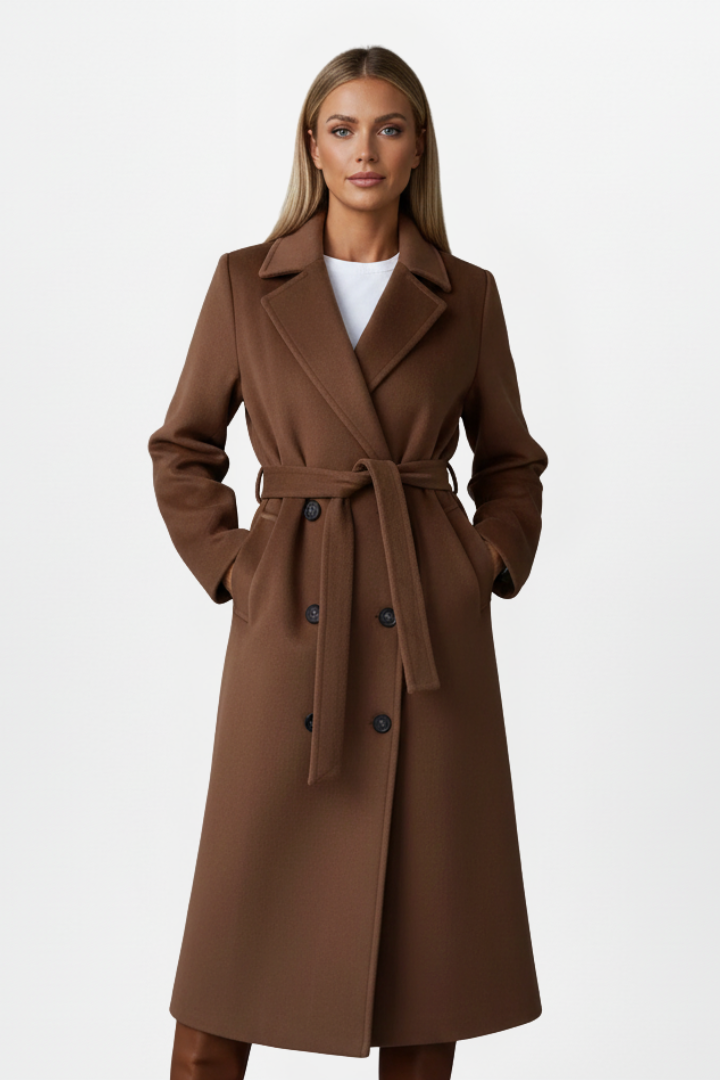 Charlotte | Double Breasted Long Coat For Women