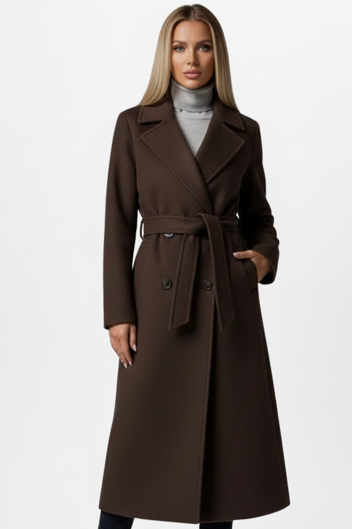 Charlotte | Double Breasted Long Coat For Women