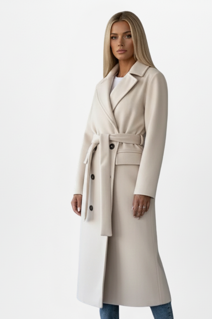 Charlotte | Double Breasted Long Coat For Women