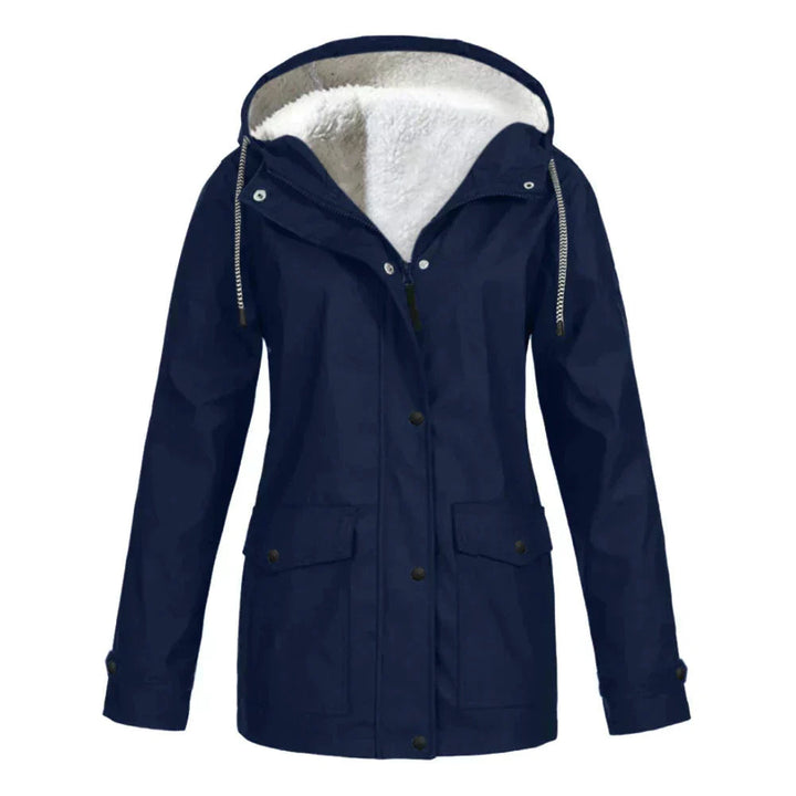 Himalaya | Women's Outdoor Hooded Fleece-Lined Zip-Up Rain Jacket