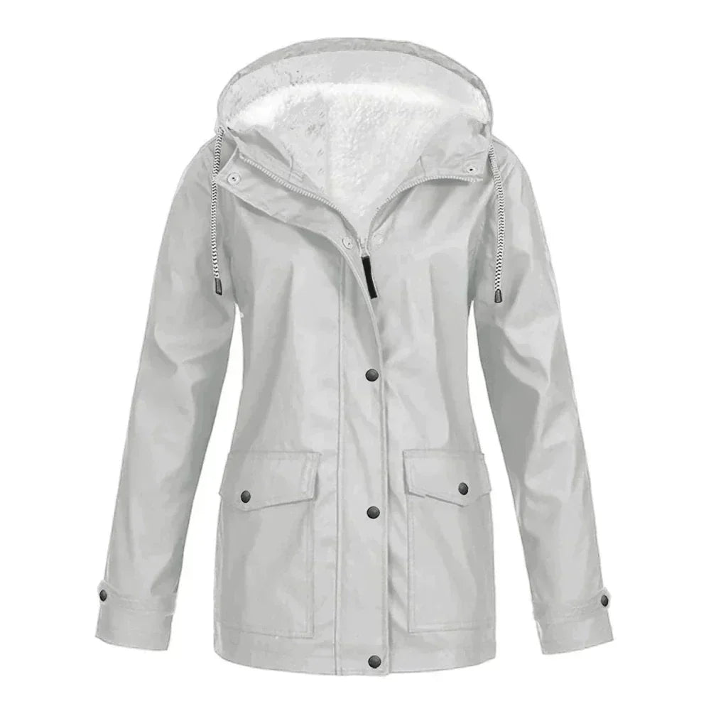 Himalaya | Women's Outdoor Hooded Fleece-Lined Zip-Up Rain Jacket
