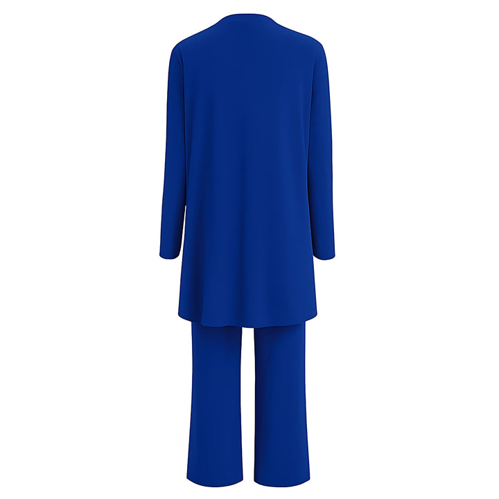 Brianna | Three Piece Cardigan Tank Top And Wide Leg Pants Two Piece Set