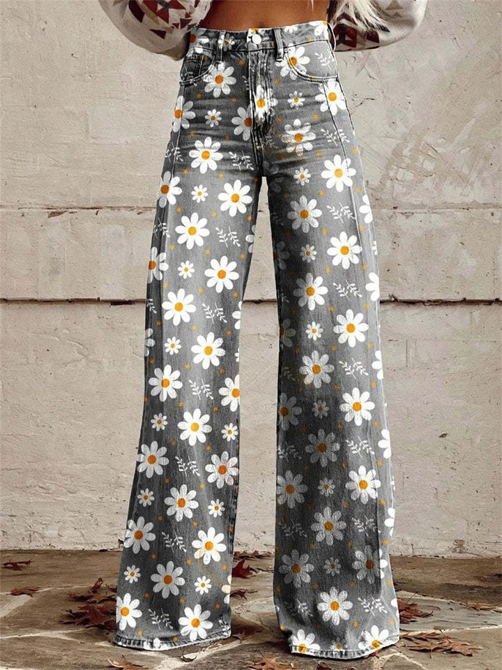 Charlotte | Floral Print Wide-Leg Pants