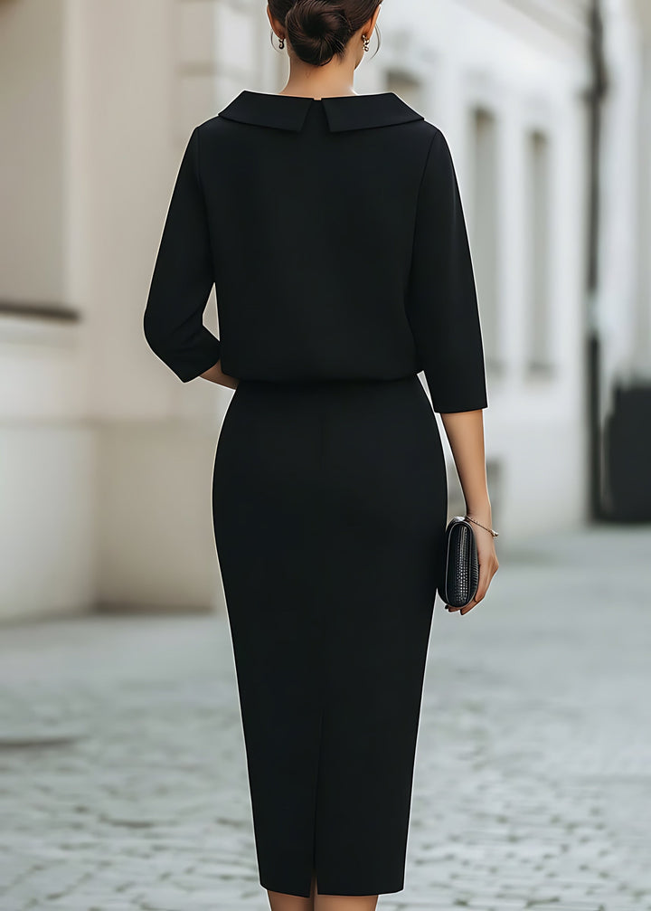 Lily | Boat Neck Top and Pencil Midi Skirt Set