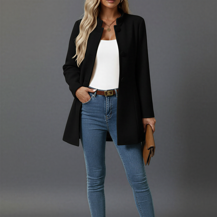 Maisie | Women's Button Front A-Line Coat