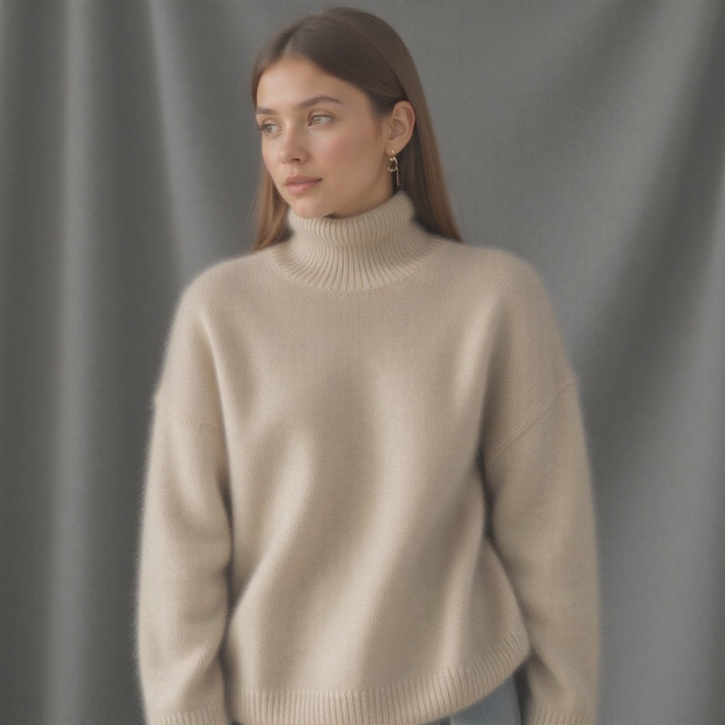 Sydney | Women's Oversized Turtleneck Cashmere Sweater