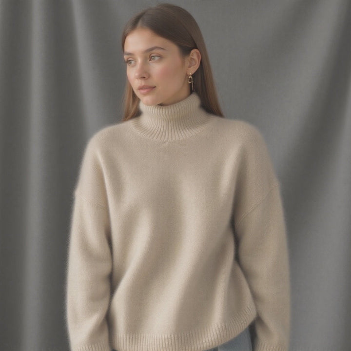 Sydney | Women's Oversized Turtleneck Cashmere Sweater