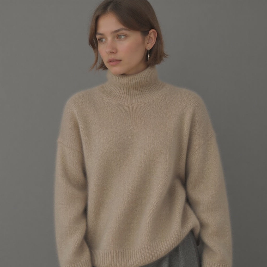 Sydney | Women's Oversized Turtleneck Cashmere Sweater
