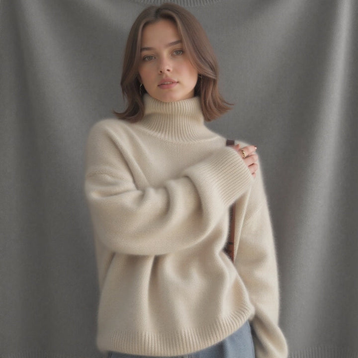 Sydney | Women's Oversized Turtleneck Cashmere Sweater