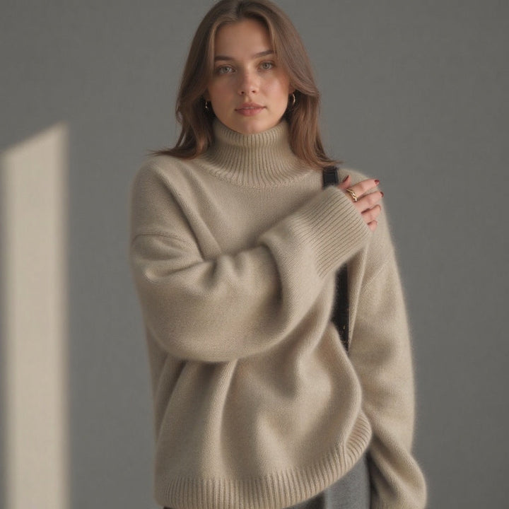 Sydney | Women's Oversized Turtleneck Cashmere Sweater