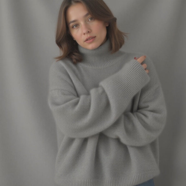 Sydney | Women's Oversized Turtleneck Cashmere Sweater