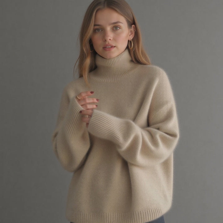 Sydney | Women's Oversized Turtleneck Cashmere Sweater